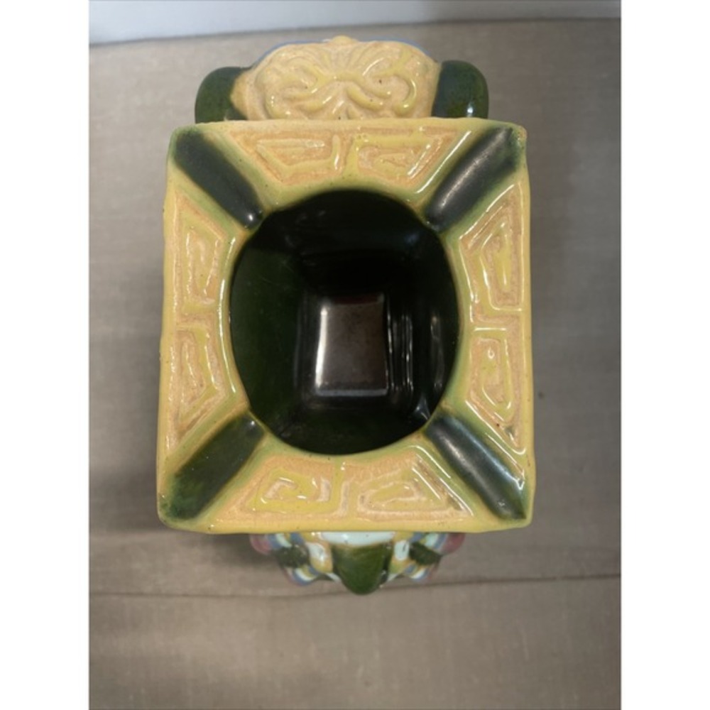 Mid Century Modern Chinoiserie‎ Ceramic Emerald Green Elephant Ashtray - Picture 5 of 7